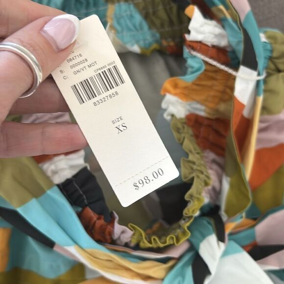 Anthropologie somerset belted tropical pattern skirt sz XS New with tag - Picture 3 of 4